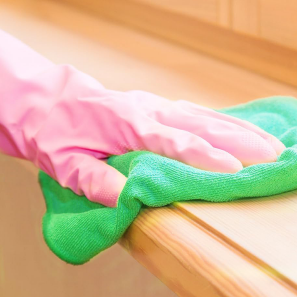 Cleaning Cloth 16X16 IN Microfiber Green Square 24/Pack - Image 4