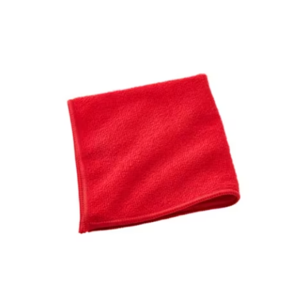 Cleaning Cloth 16X16 IN Microfiber red Square 24/Pack