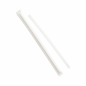 Victoria Bay Clear Drinking Straw 7.75", Wrapped — 12,000/case