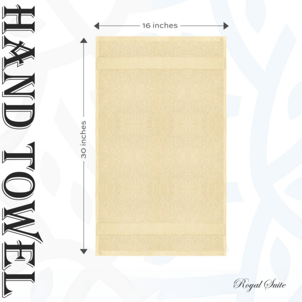 Royal Suite Beige Hand Towel 16" x 30" - Image 2