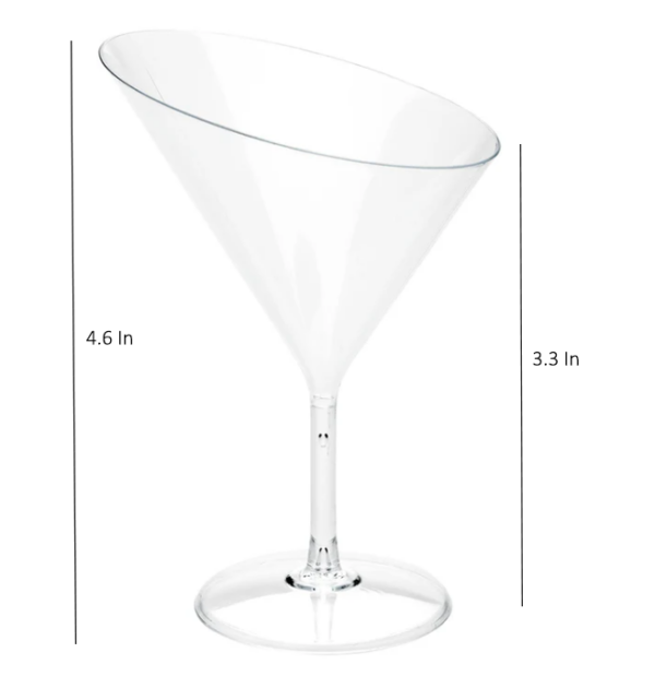 3 oz.Clear Mini Martini Glass - Image 2