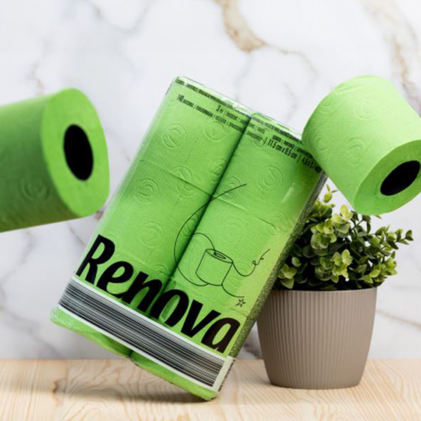 Colored Toilet Paper Compact Roll - 140 Sheets - 3 ply - Image 2