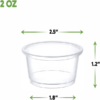 2 oz Portion Cup Leak Resistant Translucent - Image 2