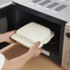 3 Compartment Take-Out Container 8" X 8" X 3" Ivory - Image 2