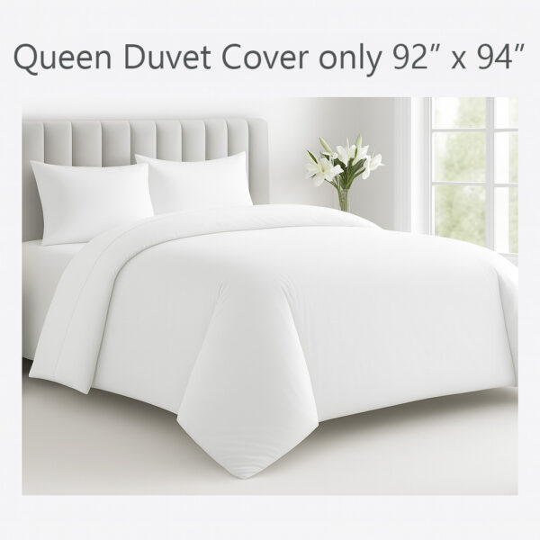 Queen Duvet cover 200 Thread - Single pick percale 92"x94"- 2 DZ - Image 3