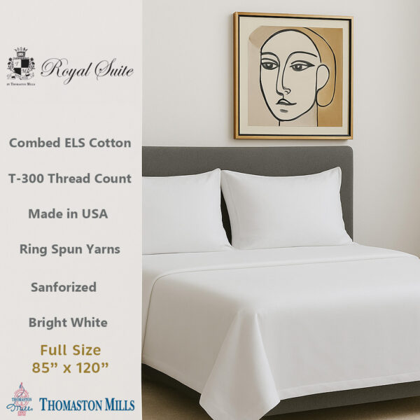 T-300 Flat Sheet Full 85"x120" - 2 Dozen - Image 2