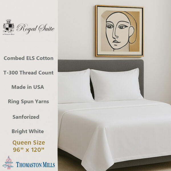 T-300 Flat Sheet Queen 96"x120" - 2 Dozen - Image 2