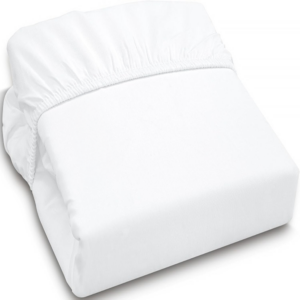 White fitted sheet folded